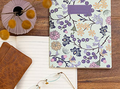 Violet Floral Notebook