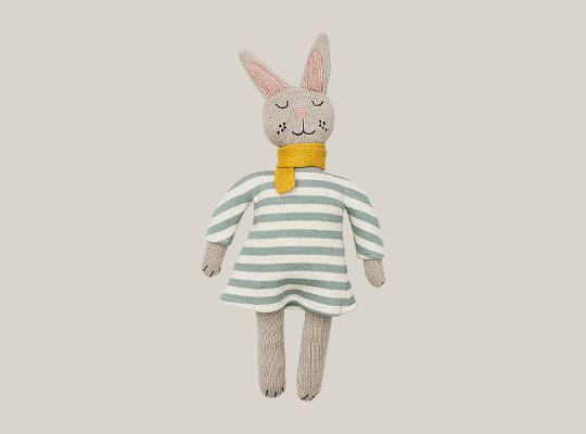Organic Soft Toy Rabbit – Striped