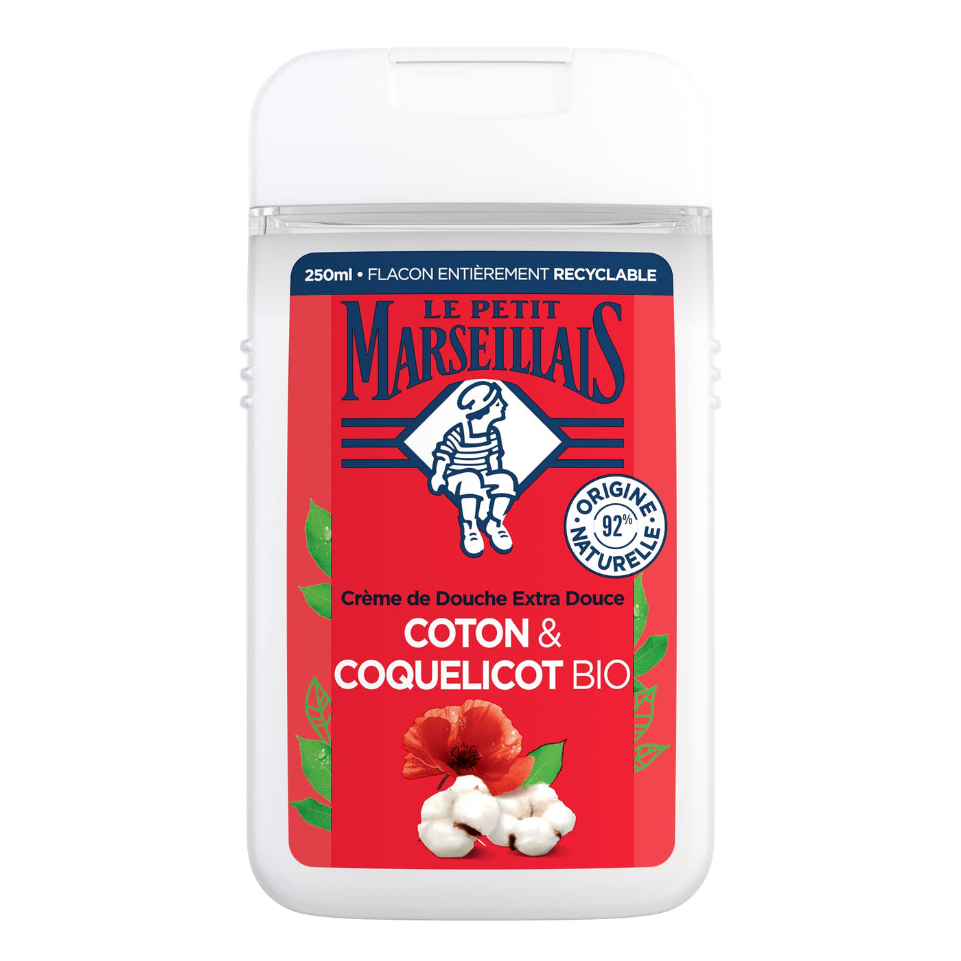 Le Petit Marseillais Shower Cream Cotton Milk & Poppy 250ml