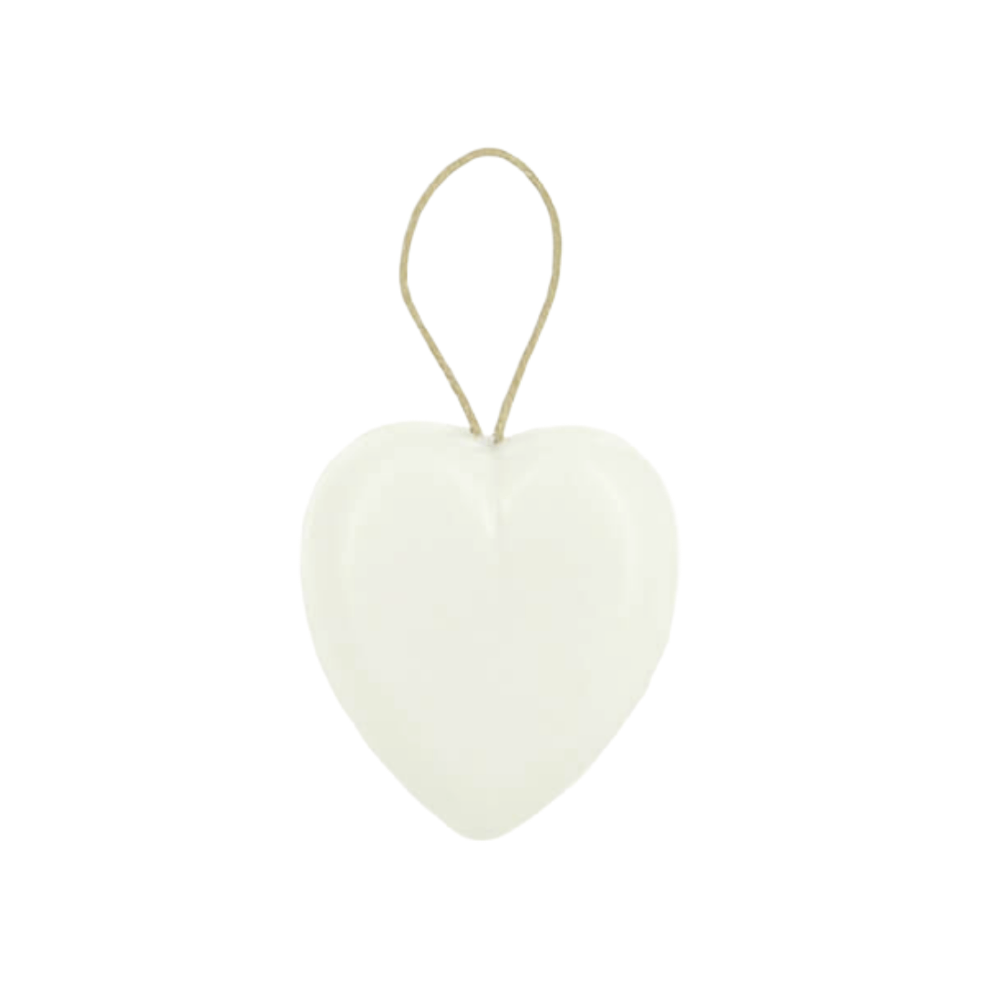 95g Large Heart Soap on a Rope - White