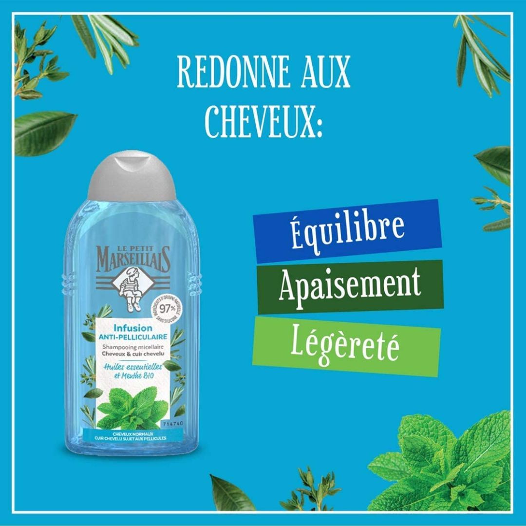 Le Petit Marseillais Shampoo Anti-dandruff Mint 250ml
