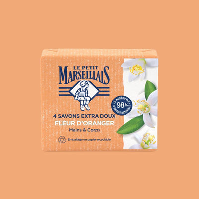 Le Petit Marseillais Orange Blossom Soap: 4 x 100g Bars