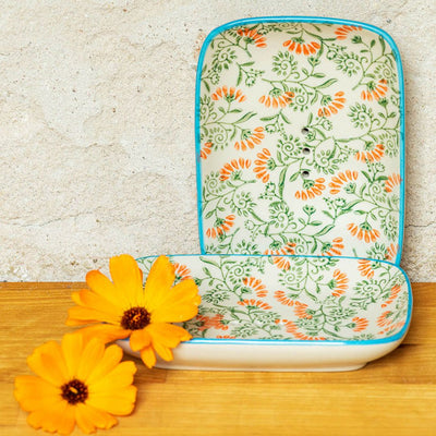 Ceramic Soap Dish - Fleur Orientale