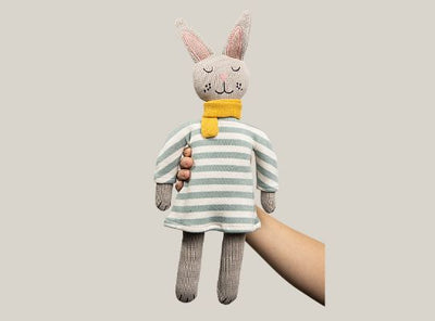 Organic Soft Toy Rabbit – Striped
