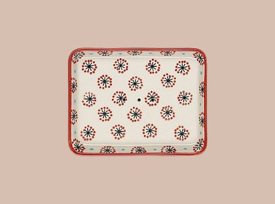 Ceramic Soap Dish - Rouge Retro